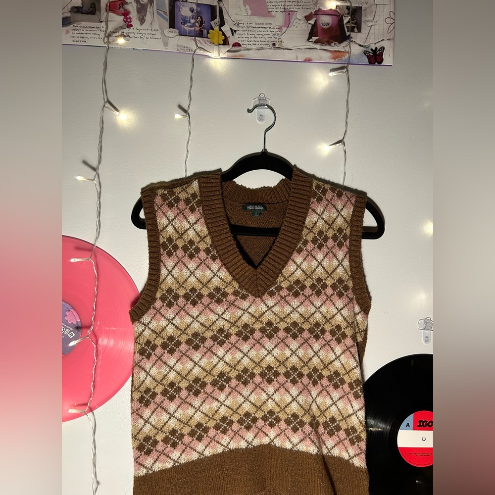 💗brown sweater vest